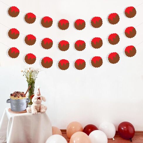 Meatball Birthday Decorations, 3pcs Meatball Banner Garlands Pre-Strung Italian Spaghetti Decorations Banner for Boy First Birthday Baby Shower Party in Saudi Arabia