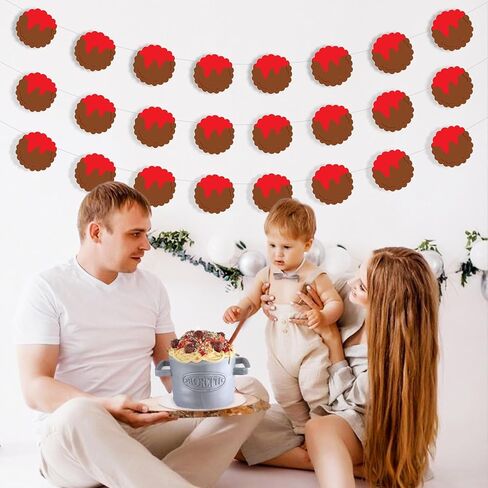Meatball Birthday Decorations, 3pcs Meatball Banner Garlands Pre-Strung Italian Spaghetti Decorations Banner for Boy First Birthday Baby Shower Party in Saudi Arabia