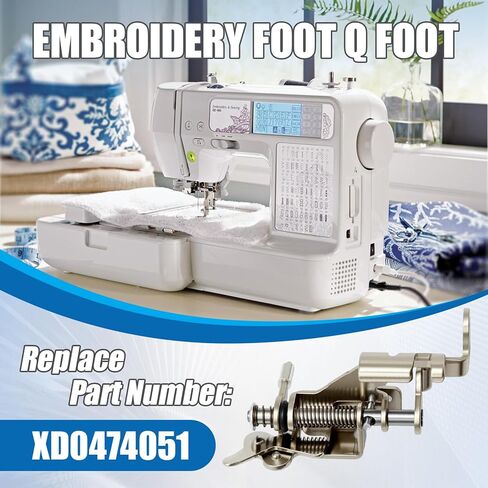 التطريز القدم Q القدم صالح لأخيه SE-350 SE400 PE770 PE900 NV-900 NV-900D NV-1000 HE-240 LB-6770 استبدال رقم الجزء XD0474051 in Kuwait