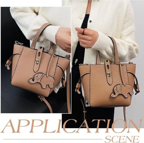 WADORN DIY Leather Tote Bag Making Kit - PU Leather Craft Sewing Handbag Making Sets - All Accessories for Gift, 10.2x4.7x7 in, Camel in Saudi Arabia