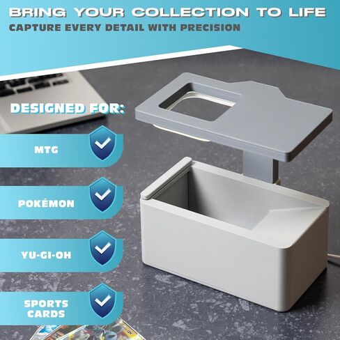 NOVATRA | Trading Card Scanner Pro | Fast Stand with Integrated LED Light for TCG Cards Collectors | Grading Scanner for MTG, Sports, Manabox in Saudi Arabia