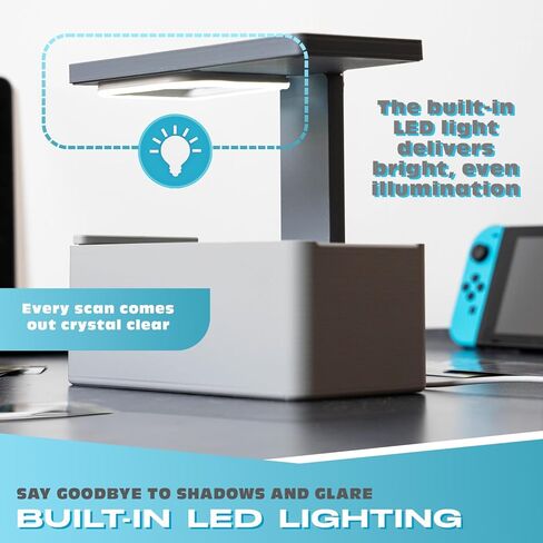 NOVATRA | Trading Card Scanner Pro | Fast Stand with Integrated LED Light for TCG Cards Collectors | Grading Scanner for MTG, Sports, Manabox in Saudi Arabia