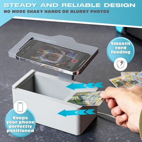 NOVATRA | Trading Card Scanner Pro | Fast Stand with Integrated LED Light for TCG Cards Collectors | Grading Scanner for MTG, Sports, Manabox in Saudi Arabia