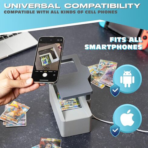 NOVATRA | Trading Card Scanner Pro | Fast Stand with Integrated LED Light for TCG Cards Collectors | Grading Scanner for MTG, Sports, Manabox in Saudi Arabia