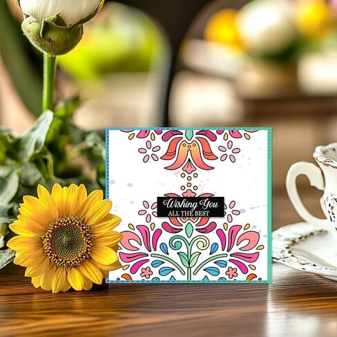 1 Sheet PVC Plastic Clear Stamps, Custom Floral Pattern Silicone Stamp, Words Pattern Transparent Stamps for DIY Scrapbooking Photo Album Decorative Cards Making, 6.3x4.33inch in Saudi Arabia