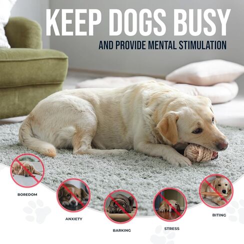 3 قطع من ألعاب مضغ الكلاب المصنوعة من خشب القهوة الطبيعي وكرة القنب للكلاب الكبيرة والكبيرة جدًا التي يزيد وزنها عن 70 رطلاً - ألعاب عضوية 100% لتنظيف الأسنان، وتقليل التوتر، والتحفيز العقلي in Kuwait