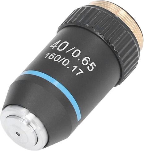 Oumefar Achromatic Microscope Objective 40X High Magnification Lens Spring Protection Brass 20.2mm RMS Thread Standard for Biological Microscopes Industrial Research in Saudi Arabia