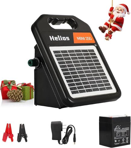 Andmon 10 Miles Solar Electric Fence Charger with Day or Night Mode, 0.11 Joule Portable Solar Fence Charger for Livestock, Preventing Predators from Intruding in Saudi Arabia