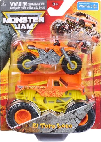 Monster Jam, Official El Toro Loco Monster Truck and Dirt Bike 2-Pack with Accessory, 1:64 Scale, Kids Toys for Boy and Girls Ages 3 and up in Saudi Arabia
