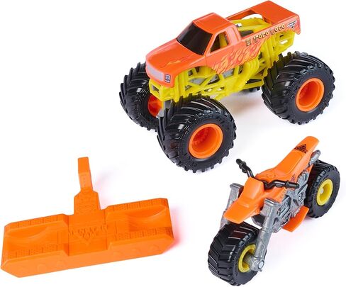 Monster Jam, Official El Toro Loco Monster Truck and Dirt Bike 2-Pack with Accessory, 1:64 Scale, Kids Toys for Boy and Girls Ages 3 and up in Saudi Arabia