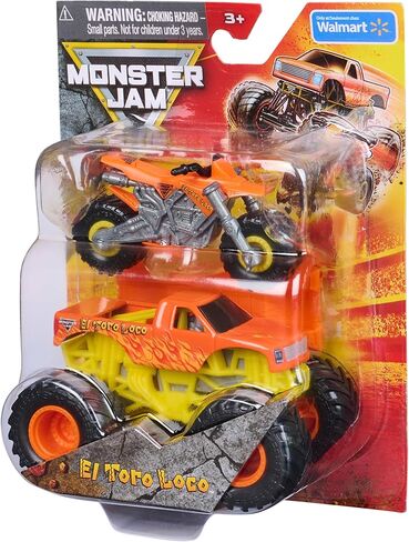 Monster Jam, Official El Toro Loco Monster Truck and Dirt Bike 2-Pack with Accessory, 1:64 Scale, Kids Toys for Boy and Girls Ages 3 and up in Saudi Arabia