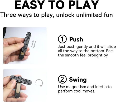 HAOTZEDC Magnetic Fidget Slider – Satisfying 3D Printed EDC Toy for Men & Adults – Small Haptic Clicker Desk Gadget for Anxiety & Focus in Saudi Arabia