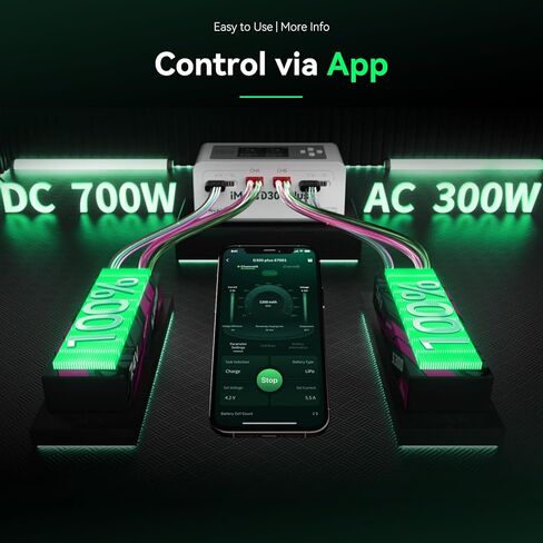 Gens ace Imars D300 Plus Blue-Tooth وG-Tech Series 16A AC 300W DC 700W Lipo Charge (أبيض) in Kuwait