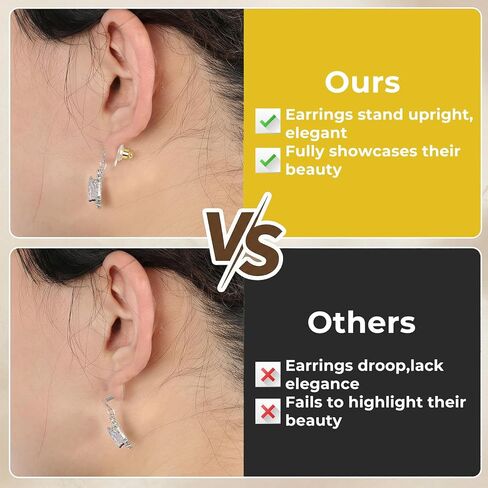 240 قطعة من الأقراط الخلفية، أقراط ذات قابض رصاصي للأذنين المتدلية، أقراط ثقيلة من المطاط، سدادة خلفية آمنة، قفل للأذن مع وسادة (ذهبي + فضي) in Kuwait