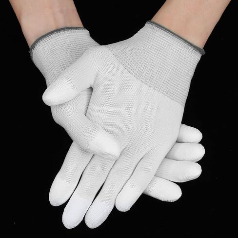 2 Pairs Quilting Gloves for Free-Motion Sewing, Quilting Gloves for Quilters Lightweight Nylon Glove for Crafting Supplies and Accessories, Gray in Saudi Arabia