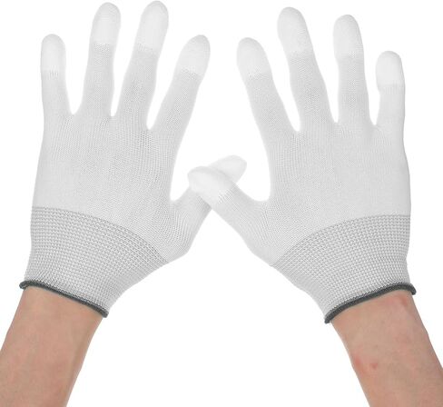 2 Pairs Quilting Gloves for Free-Motion Sewing, Quilting Gloves for Quilters Lightweight Nylon Glove for Crafting Supplies and Accessories, Gray in Saudi Arabia