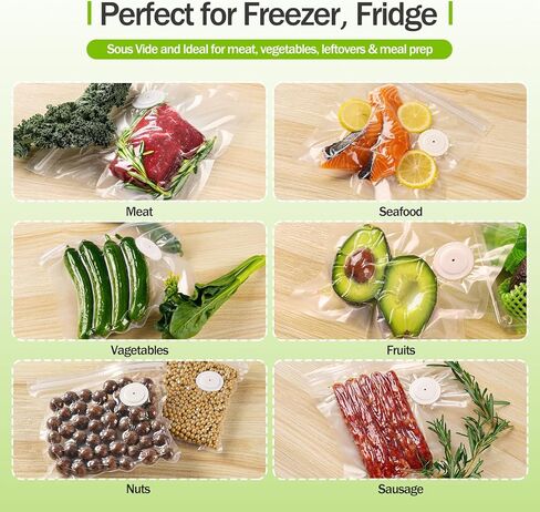 11x14 Inch Vacuum Sealer Bags, BPA-Free Food Storage Bags for Freezer and Microwave, Leak-Proof & Odor-Resistant, Compatible with Auletor Mason Jar Sealers, 10 Pack | Leak-proof, Freshness, Freezer burn, 5x longer, Food shelf life, Airtight seal in Saudi Arabia
