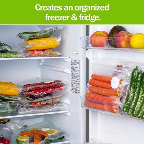 11x14 Inch Vacuum Sealer Bags, BPA-Free Food Storage Bags for Freezer and Microwave, Leak-Proof & Odor-Resistant, Compatible with Auletor Mason Jar Sealers, 10 Pack | Leak-proof, Freshness, Freezer burn, 5x longer, Food shelf life, Airtight seal in Saudi Arabia