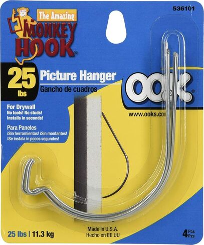 OOK Monkey Hook Picture Hanger (25lb) 4 Piece in Saudi Arabia