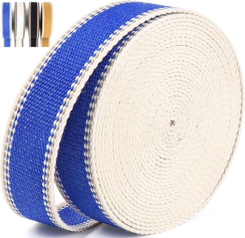 1 1/4 Inch Cotton Webbing Straps for Bags- 6 Yards Polyester Cotton White Black Striped Webbing-1.25" Strap Webbing for Making Bag, Purses, Backpack Belts in Saudi Arabia