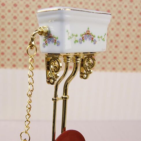 Tiny Ceramic Toilet for Dollhouses Bathroom 1/12 Scale Miniature Furniture Model with Detailed Design in Kuwait