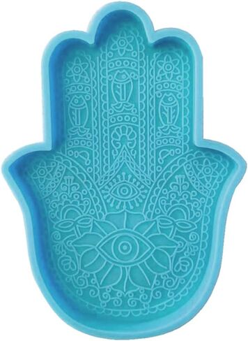 SOFEA Khamsah Hamsa Hand Coaster Epoxy Resin Silicone Mold Fatima Hand Tray Resin Mold in Saudi Arabia