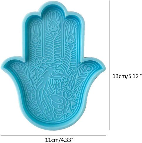 SOFEA Khamsah Hamsa Hand Coaster Epoxy Resin Silicone Mold Fatima Hand Tray Resin Mold in Saudi Arabia