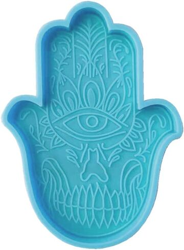 SOFEA Khamsah Hamsa Hand Coaster Epoxy Resin Silicone Mold Fatima Hand Tray Resin Mold in Saudi Arabia