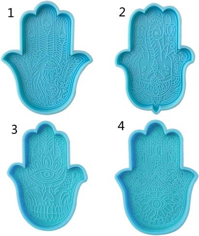 SOFEA Khamsah Hamsa Hand Coaster Epoxy Resin Silicone Mold Fatima Hand Tray Resin Mold in Saudi Arabia