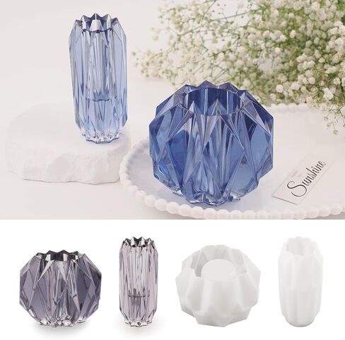 Epoxy Resin Vase Molds, 3D Flower Vase Silicone Molds for Flower Preservation, DIY Handmade Home Decor Crafts in Saudi Arabia