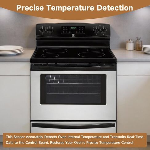 Oven Temperature Sensor Oven Range Replacement Parts Compatible with Kenmore Frigidaire Electrolux Replace#: 5304504897 318562500 4452257 AP6025829 in Kuwait