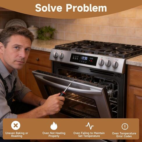 Oven Temperature Sensor Oven Range Replacement Parts Compatible with Kenmore Frigidaire Electrolux Replace#: 5304504897 318562500 4452257 AP6025829 in Kuwait