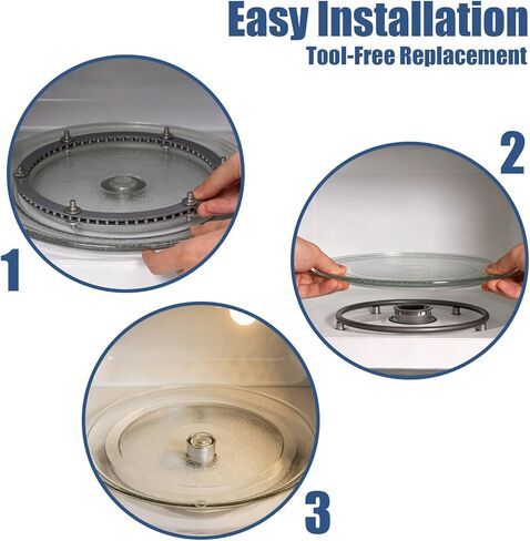 WB02X32600 WB06X10651 Rotating Ring Tray Support Fit for GE JE1140WD001 ZSB9131N1SS ZSC1001KSS01 ZSB9131N2SS, Microwave Glass Turntable Rotating Ring Replace 4929164 AP6871921 EAP12709805 in Saudi Arabia