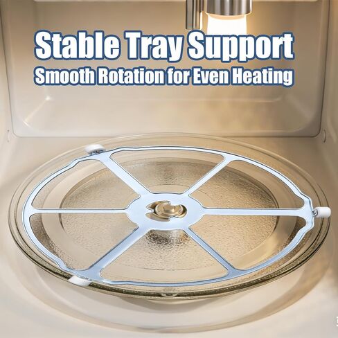 WB02X32600 WB06X10651 Rotating Ring Tray Support Fit for GE JE1140WD001 ZSB9131N1SS ZSC1001KSS01 ZSB9131N2SS, Microwave Glass Turntable Rotating Ring Replace 4929164 AP6871921 EAP12709805 in Saudi Arabia