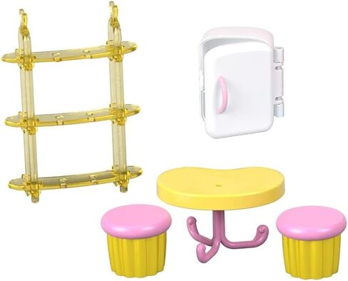 قطع غيار لمجموعة لعب Fisher-Price Butterbean's Cafe On-The-Go GCJ40 - طاولة بديلة وثلاجة وكراسي ورف in Saudi Arabia