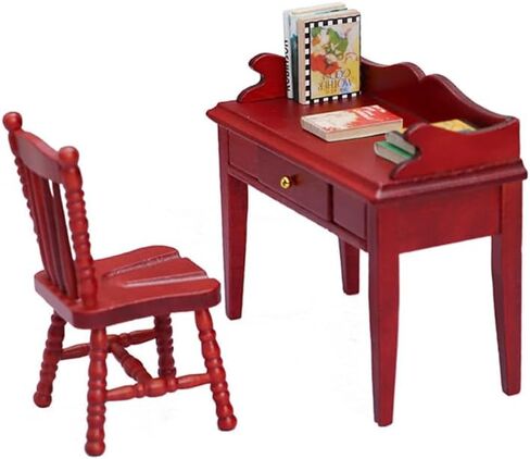 مجموعة واحدة من طاولة أثاث بيت الدمية المصغرة وكرسي لملحقات بيت الدمى موديلات صغيرة للمشاريع الحرفية وديكور المنزل in Kuwait