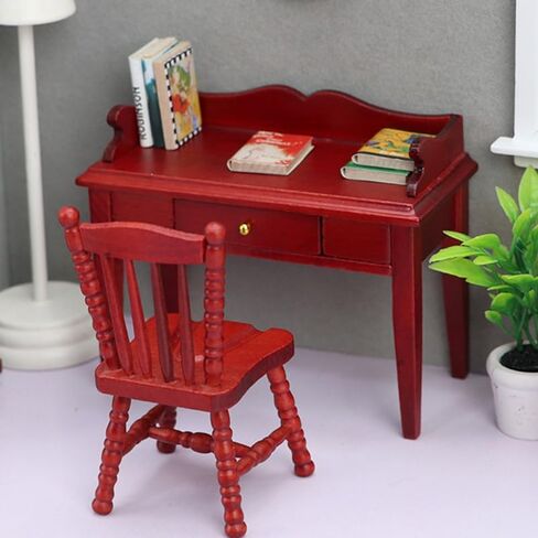 مجموعة واحدة من طاولة أثاث بيت الدمية المصغرة وكرسي لملحقات بيت الدمى موديلات صغيرة للمشاريع الحرفية وديكور المنزل in Kuwait
