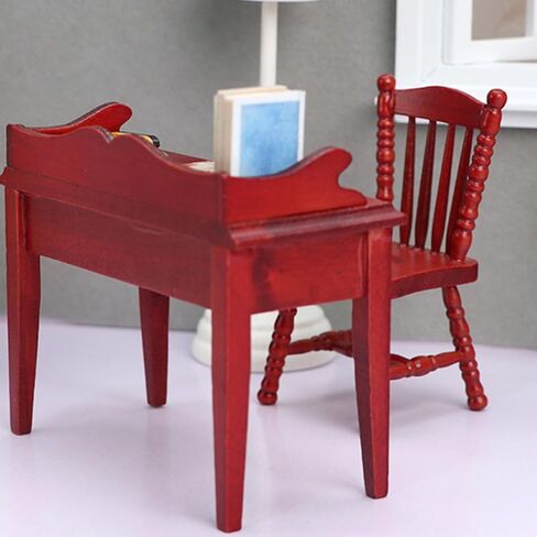 مجموعة واحدة من طاولة أثاث بيت الدمية المصغرة وكرسي لملحقات بيت الدمى موديلات صغيرة للمشاريع الحرفية وديكور المنزل in Kuwait