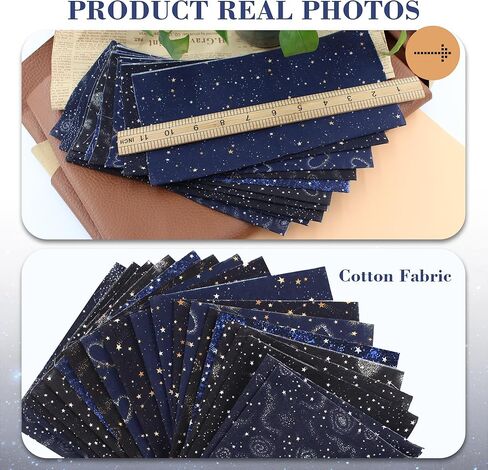 10pcs Quilting Print Fabric 9.8"X9.8" Cotton Fat Squares Sheets Printed Starry Sky Supplies for Sewing Patchwork Scrapbooking DIY Craft in Saudi Arabia