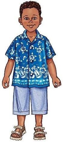 BUTTERICK PATTERNS Boy's Shirt & Shorts, Size 2-3-4-5 (B3475020) in Saudi Arabia