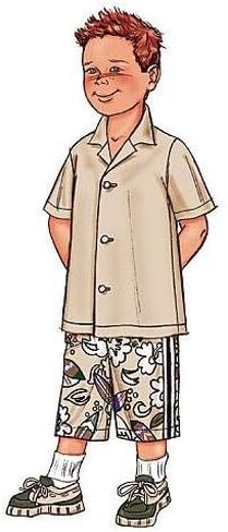 BUTTERICK PATTERNS Boy's Shirt & Shorts, Size 2-3-4-5 (B3475020) in Saudi Arabia