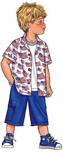 BUTTERICK PATTERNS Boy's Shirt & Shorts, Size 2-3-4-5 (B3475020) in Saudi Arabia
