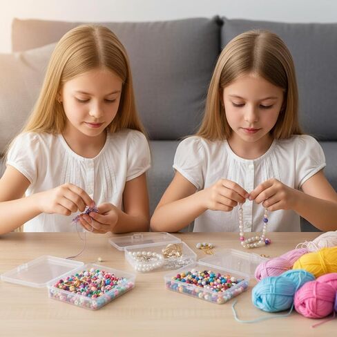 Kifmurase 30Pcs Clear Plastic Beads Storage Containers Box with Lid, 4.5x3.4 Inches Clear Rectangle Box, Plastic Crayon Boxes with Lid, Mini Storage Containers for Small Items, Crafts, Jewelry in Saudi Arabia