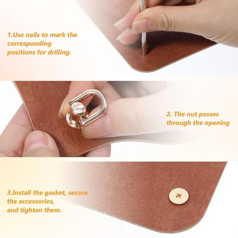 4 PCS Gold D Rings for Purse Handbag Hardware for Bag Making Making Hardware Gold D Ring Strap Connector Leather Handbag Hardwares Accessories for Belt, DIY Craft in Saudi Arabia