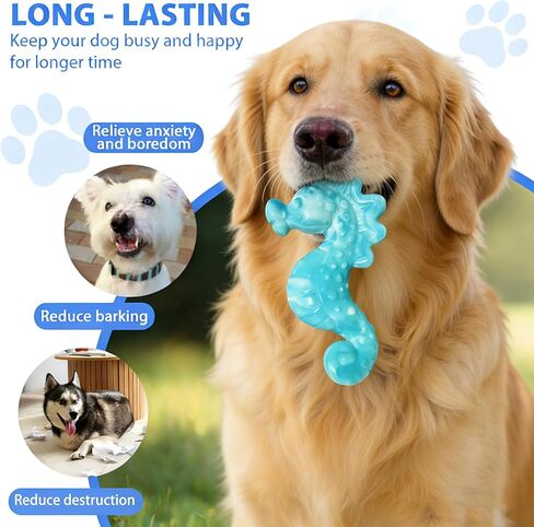 Dog Toys for Aggressive Chewers,3 Pack Indestructible Dog Toys for Large Dogs, Ocean Series,Bacon Flavored Dog Chew Toy, Durable Nylon Chew Toys for Dogs, Teeth Cleaning, Keep Them Busy in Saudi Arabia