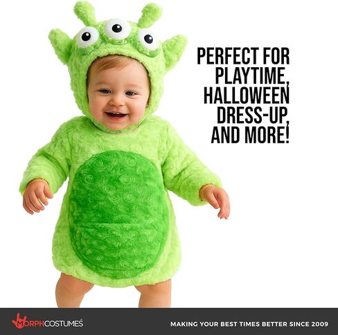 Morph Plush Baby Alien Costume Kids, Unisex Toddler Alien Costume, Halloween Costumes for Kids in Saudi Arabia