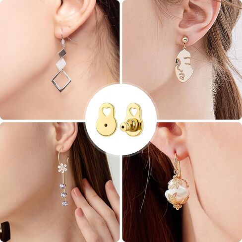 زوجان من الأقراط الخلفية للأذنين المتدلية، ورافعات الأقراط القوية المجوفة المطلية بالذهب، والقرط الخلفي للأقراط الثقيلة، واستبدال الأقراط الخلفية لدعامات الأذن المرصعة in Kuwait