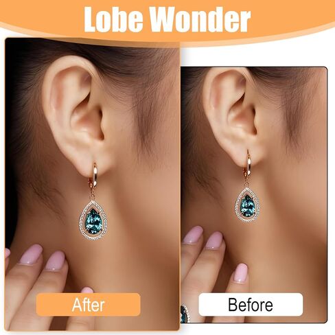 1600PCS Earring Support Patches,Transparent Waterproof Earlobe Support Patches,Invisible Earring Stickers for Split Earlobes, Ear Care Products for Torn or Stretched Ear Piercings in Saudi Arabia