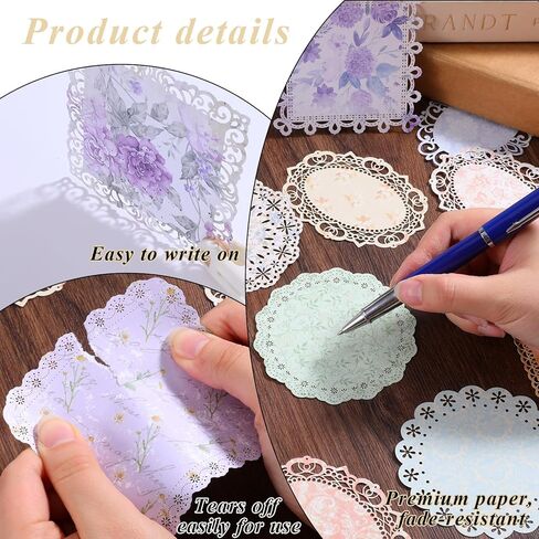 60 Pcs Lace Edged Vintage Scrapbook Paper, Floral Decorative Stationery Paper Assorted Set for Letter Writing Journaling, Scrapbooking, Card Making, DIY Supplies Planners Ephemera Collage Background in Saudi Arabia