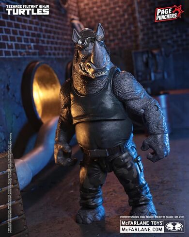 McFarlane Toys- Teenage Mutant Ninja Turtles (Page Punchers) Rocksteady 5in Action Figure with Comic in Saudi Arabia